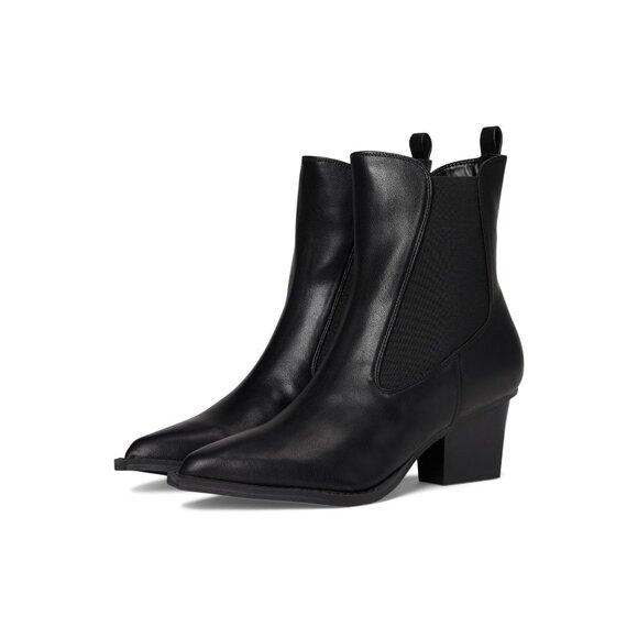 NWB Dolce Vita DV Jerico Black Faux Leather Ankle Boot Women 9 Pointed Toe City